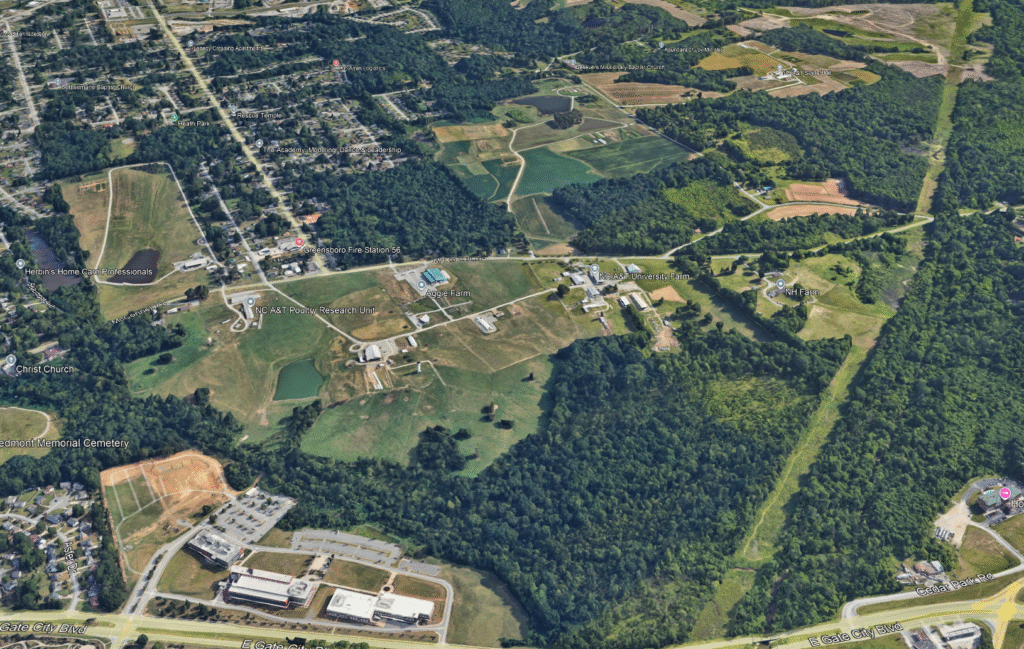 N.C. A&T University Farm Aerial